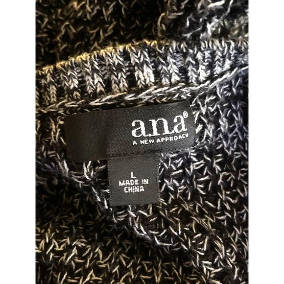 A new approach Sweater Boho Size Large Knit Womens Crocheted Oversized Gray Sz L - Picture 7 of 12